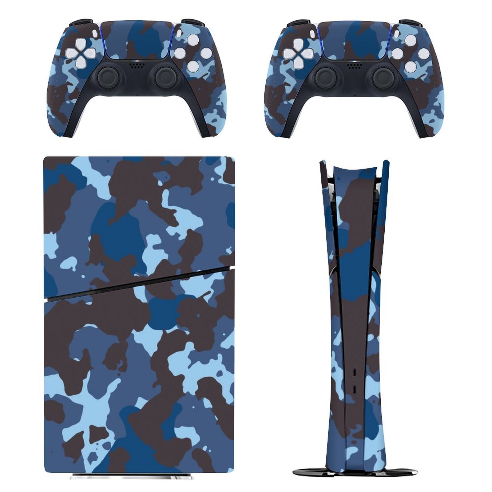 Gamer Wraps "Midnight Storm" Sticker Set for PS5 Slim Controller and Console (Digital Edition)