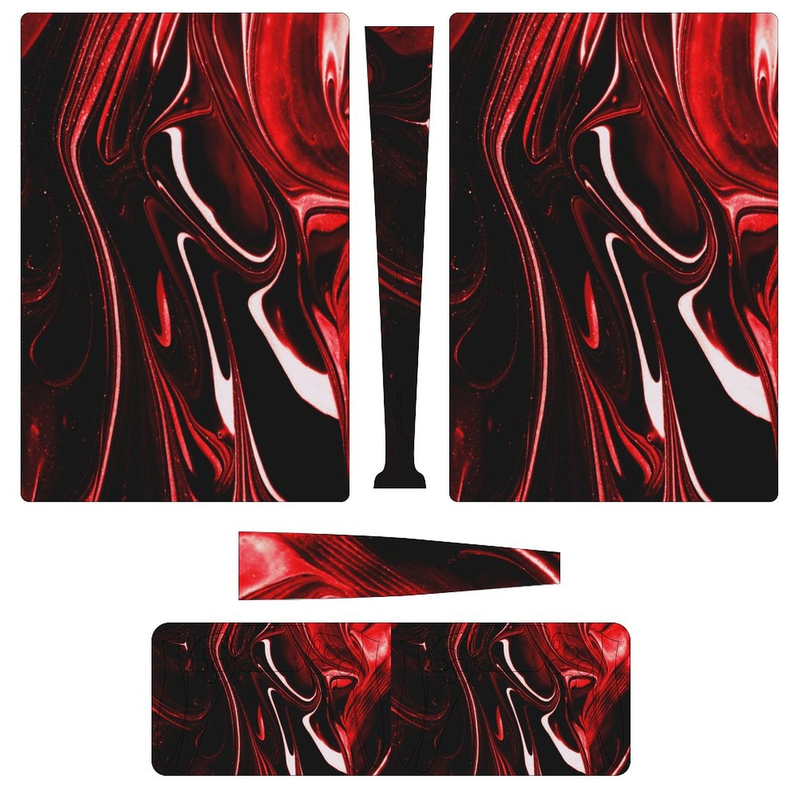 Gamer Wraps "Metallic Marble" Sticker Set for PS5 Controller and Console (Digital Edition)