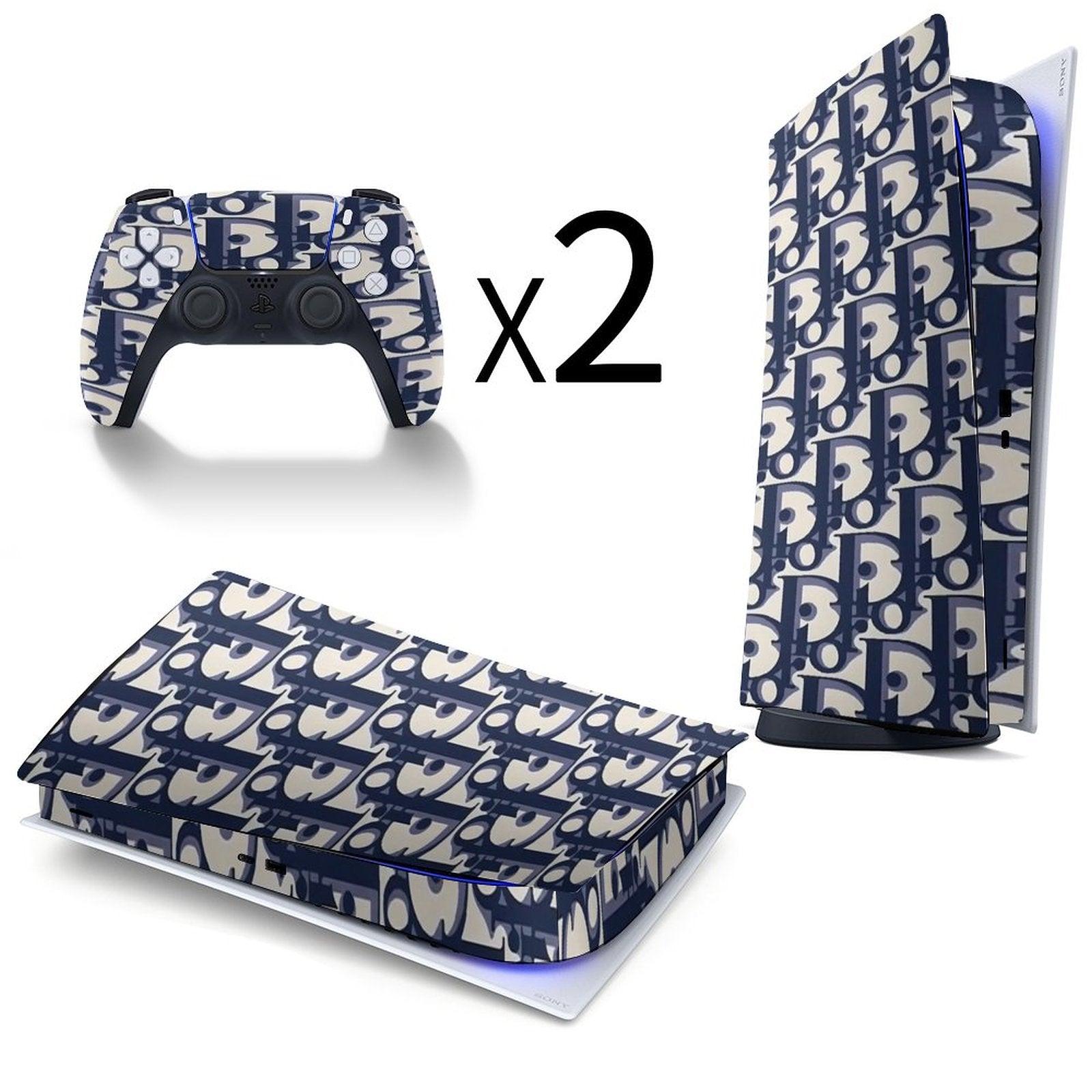 Gamer Wraps "Dior" Sticker Set for PS5 Controller and Console (Digital Edition)