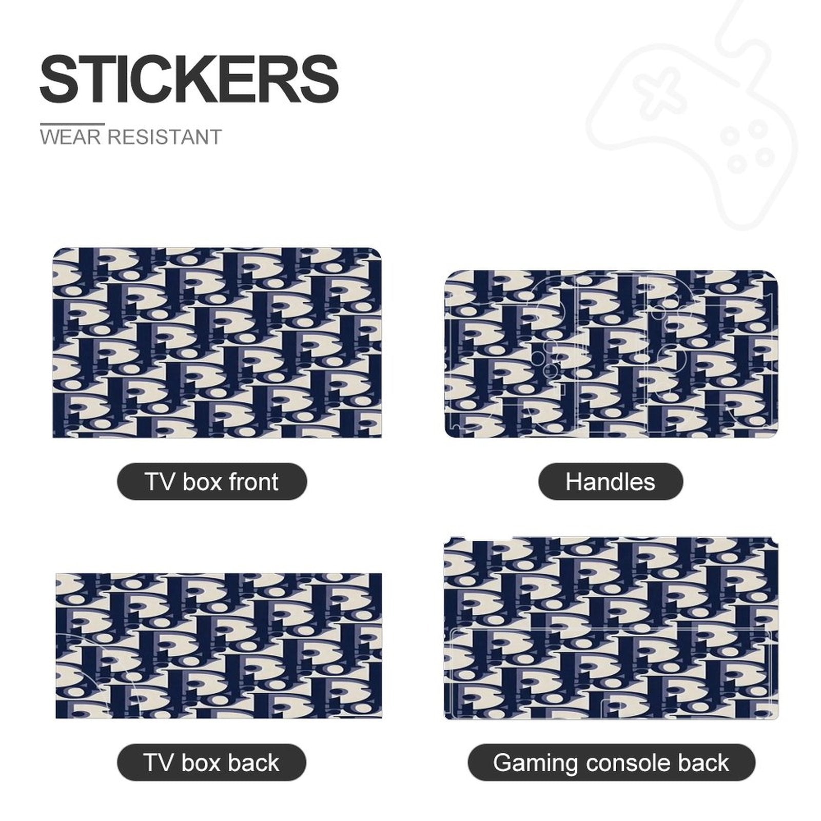 Gamer Wraps "Dior" Sticker Set for Nintendo Switch OLED Console, Controllers, and Dock