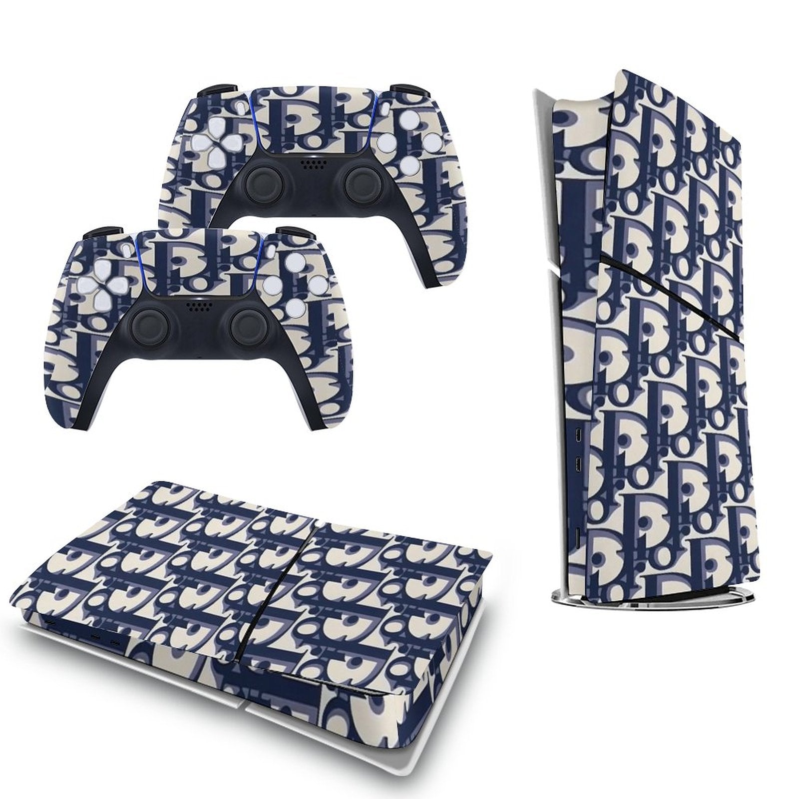 Gamer Wraps "Dior" Sticker Set for PS5 Slim Controller and Console (Digital Edition)