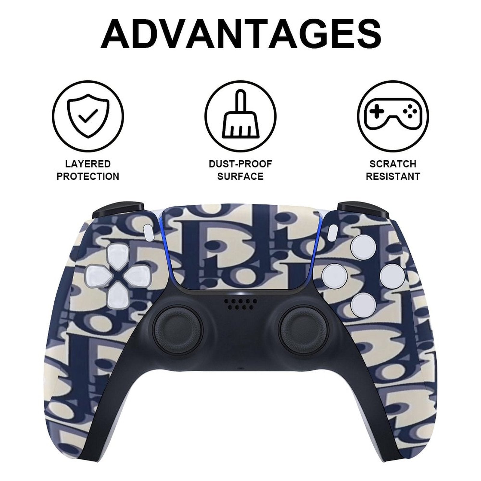 Gamer Wraps "Dior" Sticker Set for PS5 Controller and Console (Dis Version)