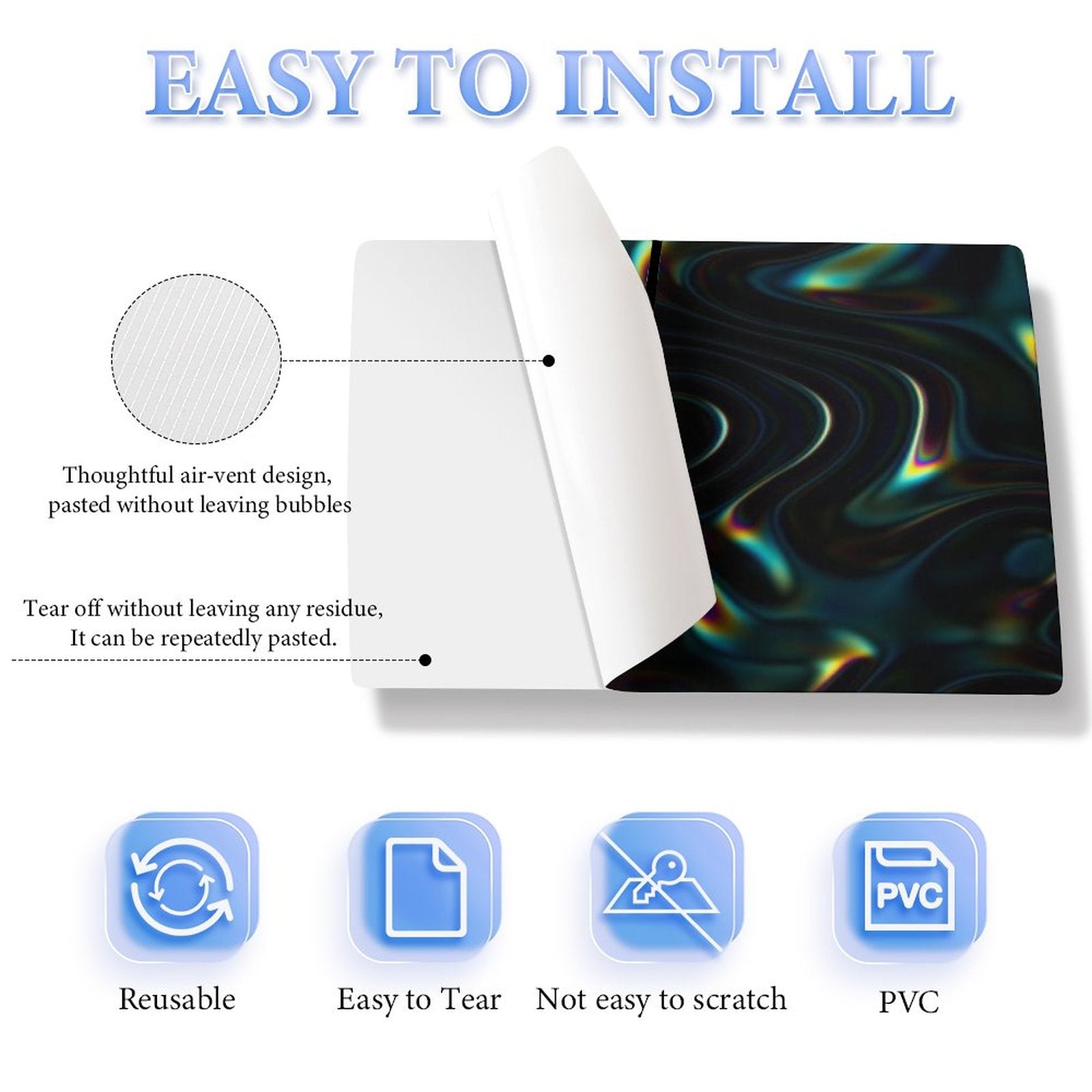 Gamer Wraps "Liquid Swirl" Sticker Set for PS5 Slim Controller and Console (Digital Edition)