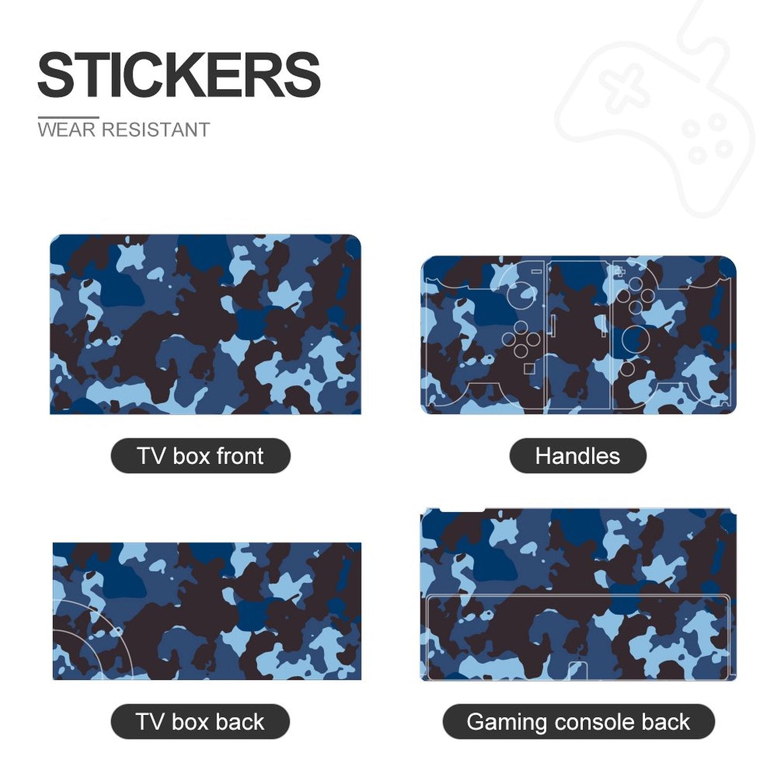Gamer Wraps "Midnight Storm" Sticker Set for Nintendo Switch OLED Console, Controllers, and Dock