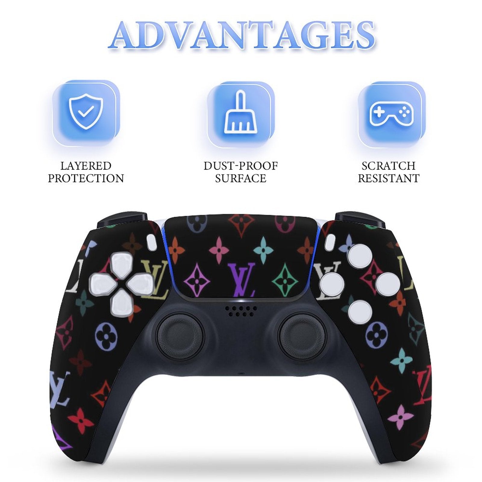 Gamer Wraps "Lui V" Sticker Set for PS5 Slim Controller and Console (Digital Edition)