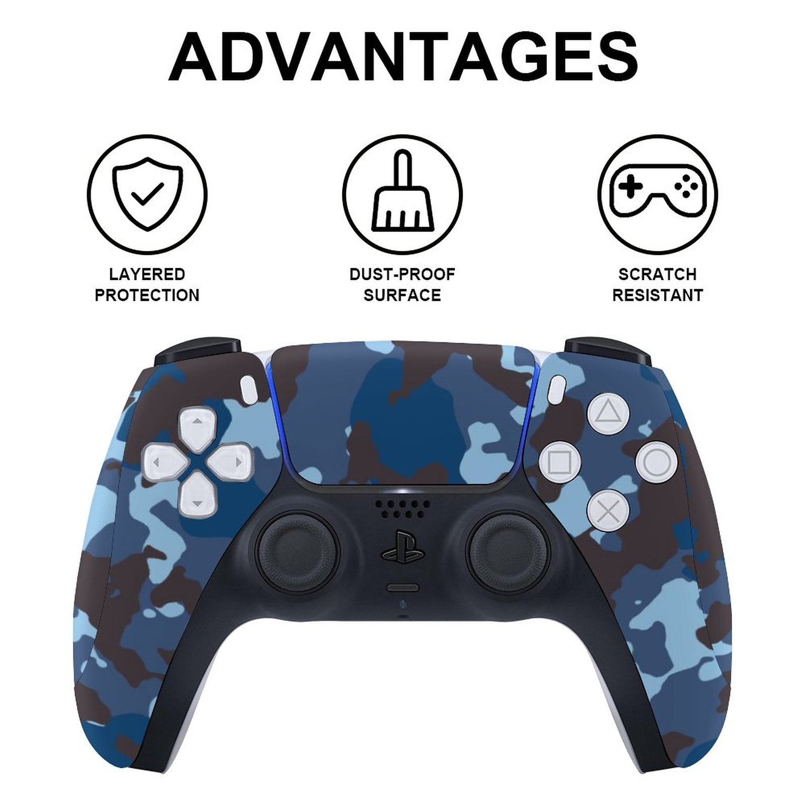 Gamer Wraps "Midnight Storm" Sticker Set for PS5 Controller and Console (Digital Edition)