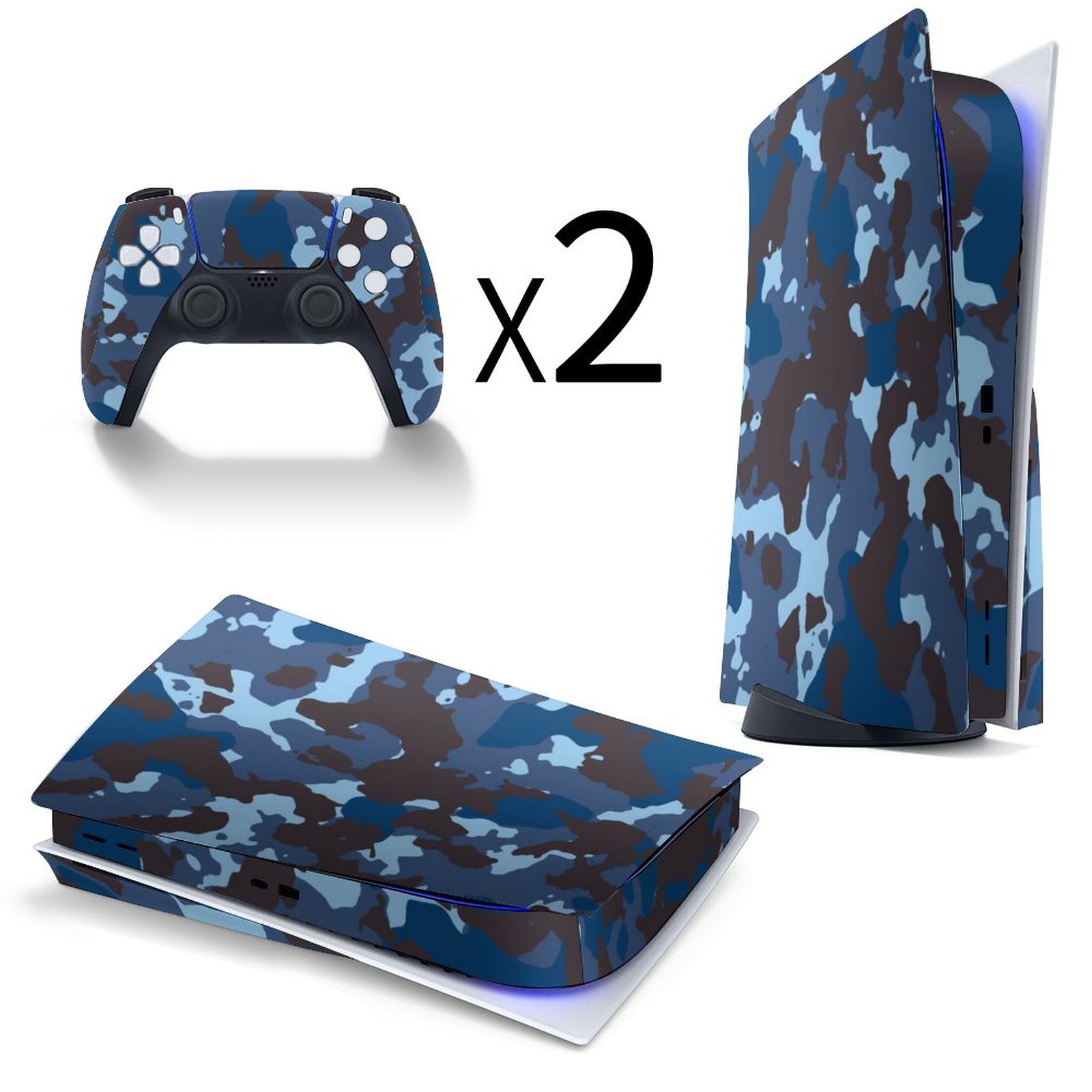 Gamer Wraps "Midnight Storm" Sticker Set for PS5 Controller and Console (Dis Version)