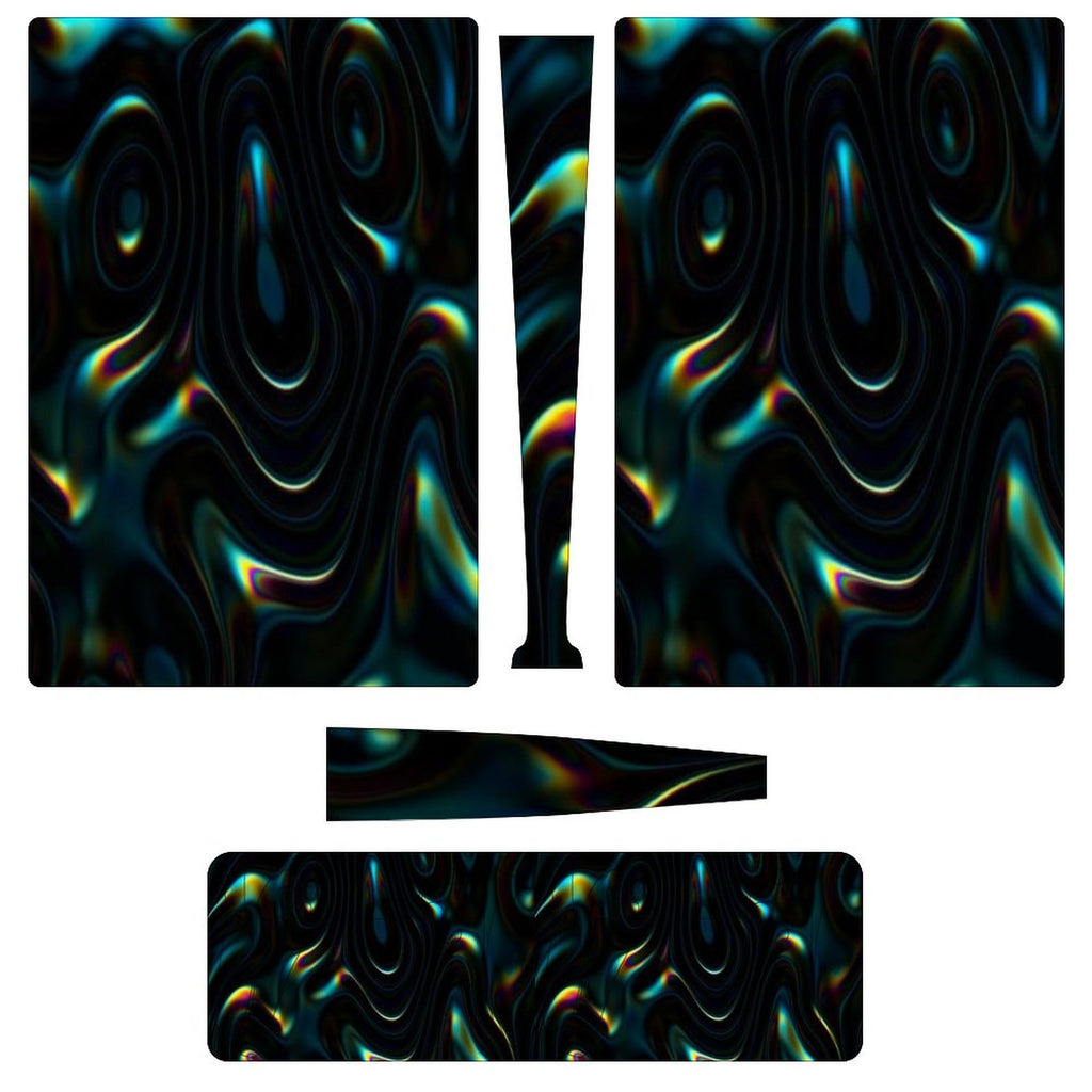 Gamer Wraps "Liquid Swirl" Sticker Set for PS5 Controller and Console (Digital Edition)
