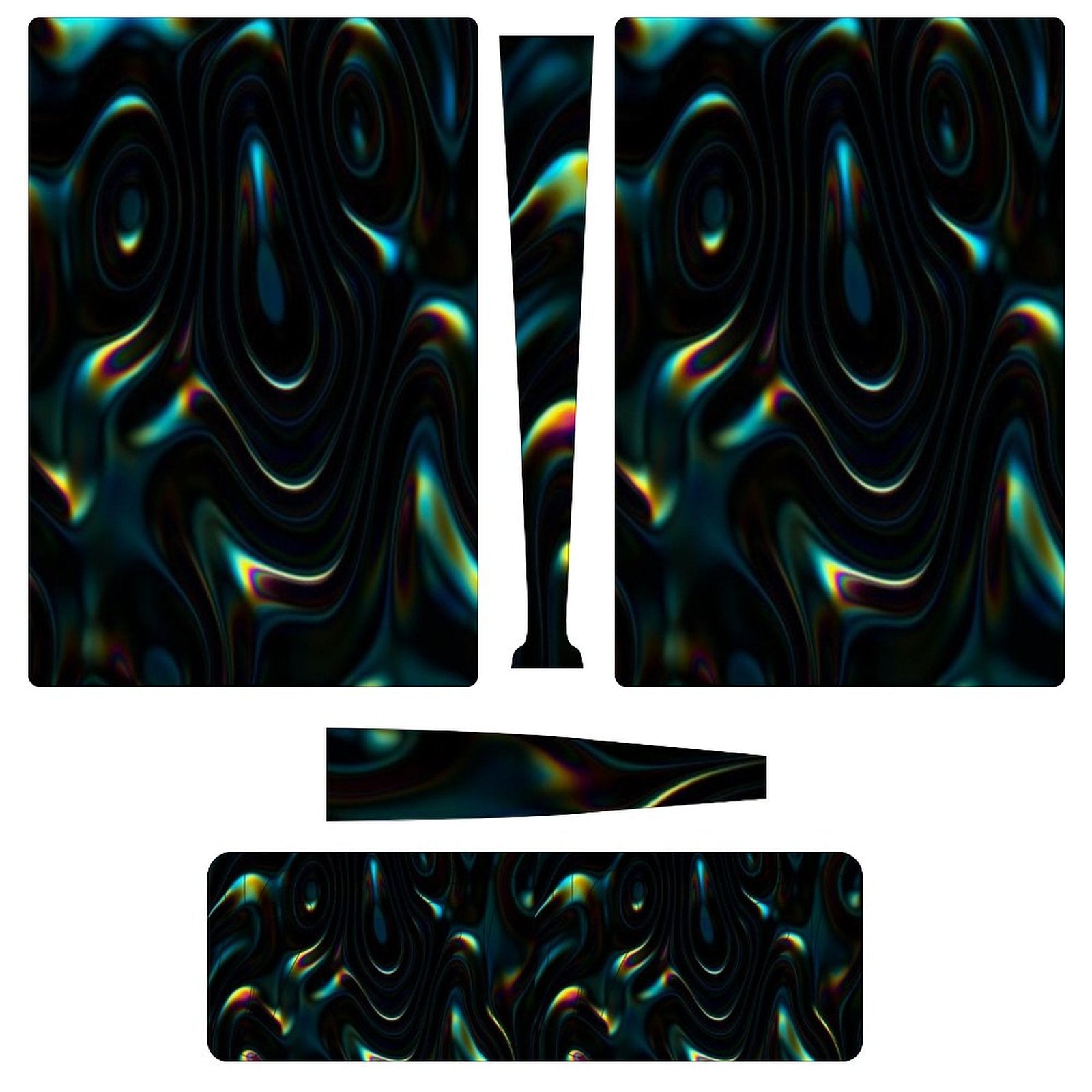 Gamer Wraps "Liquid Swirl" Sticker Set for PS5 Controller and Console (Digital Edition)