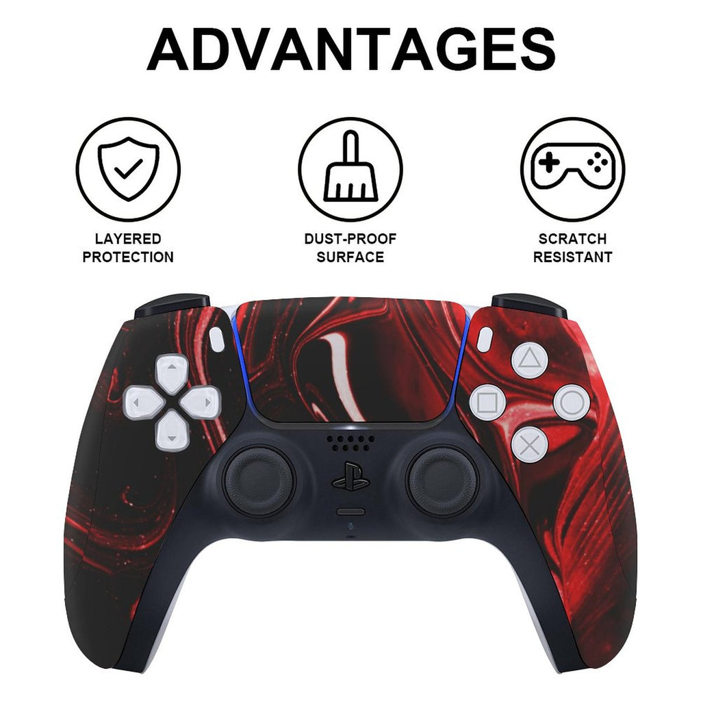 Gamer Wraps "Metallic Marble" Sticker Set for PS5 Controller and Console (Digital Edition)