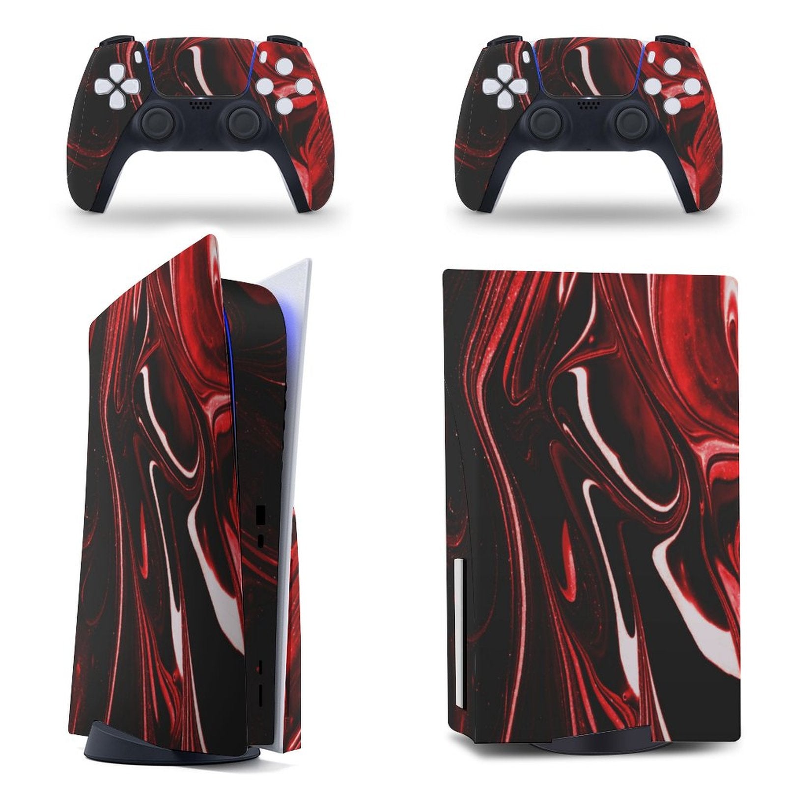 Gamer Wraps "Metallic Marble" Sticker Set for PS5 Controller and Console (Dis Version)