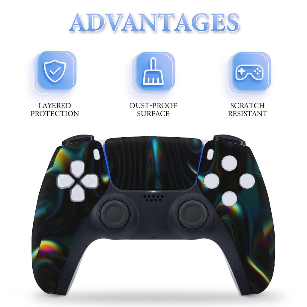 Gamer Wraps "Liquid Swirl" Sticker Set for PS5 Slim Controller and Console (Digital Edition)