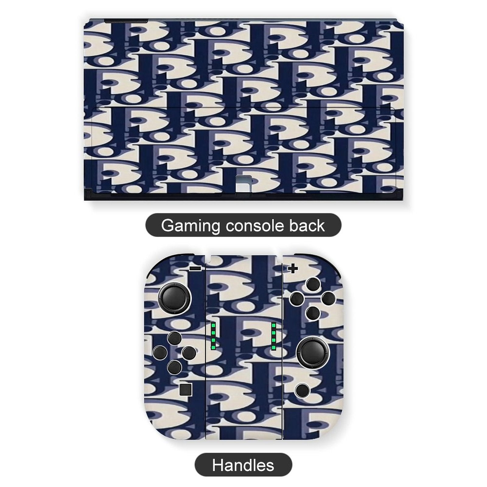 Gamer Wraps "Dior" Sticker Set for Nintendo Switch OLED Console, Controllers, and Dock