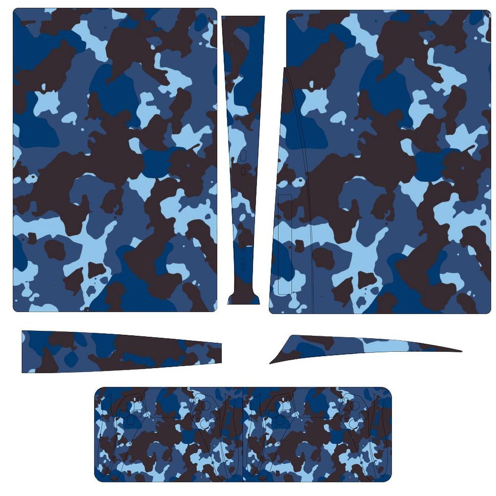 Gamer Wraps "Midnight Storm" Sticker Set for PS5 Controller and Console (Dis Version)