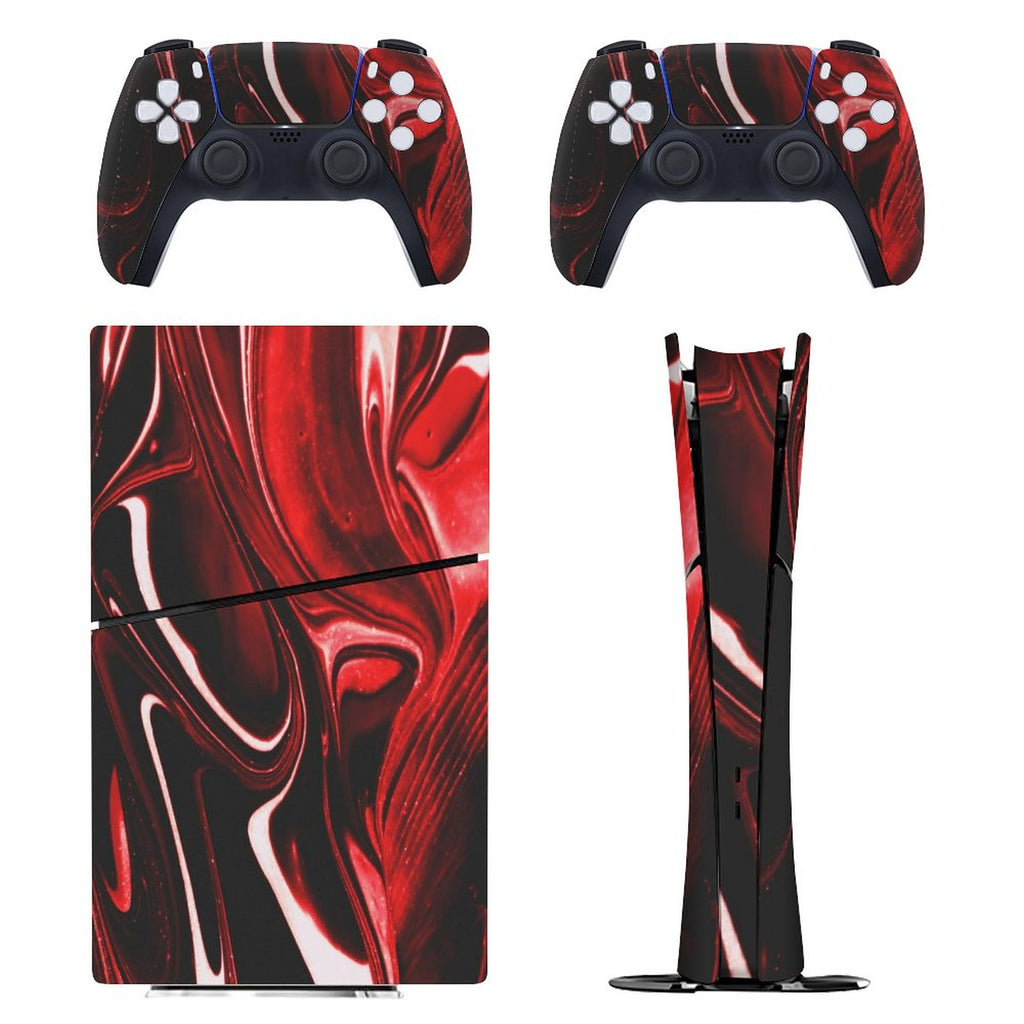 Gamer Wraps "Metallic Marble" Sticker Set for PS5 Slim Controller and Console (Digital Edition)