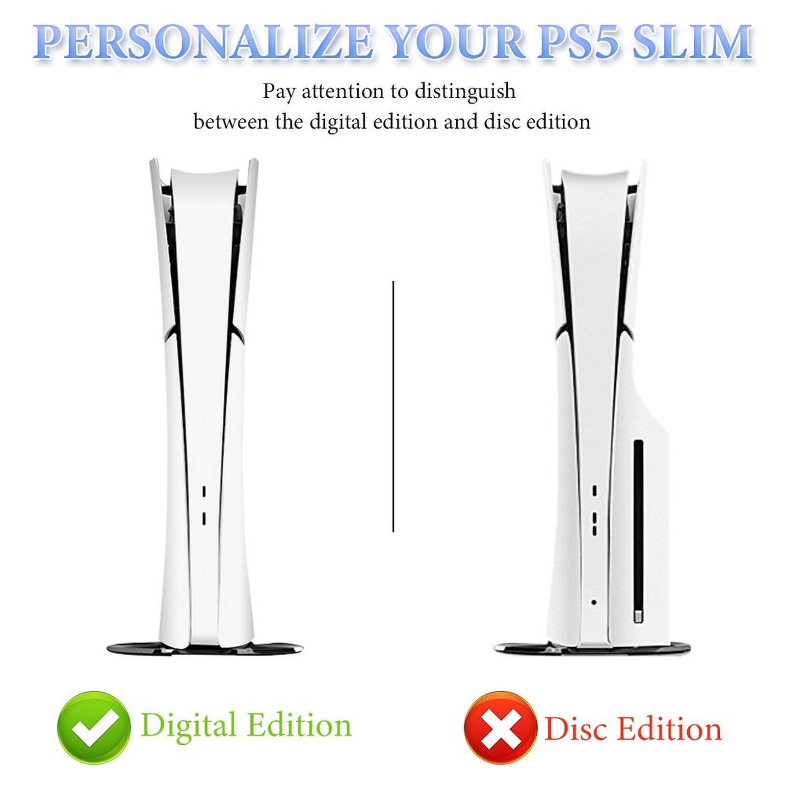 Create Your Own Custom Sticker Set for PS5 Slim Controller and Console (Digital Edition)
