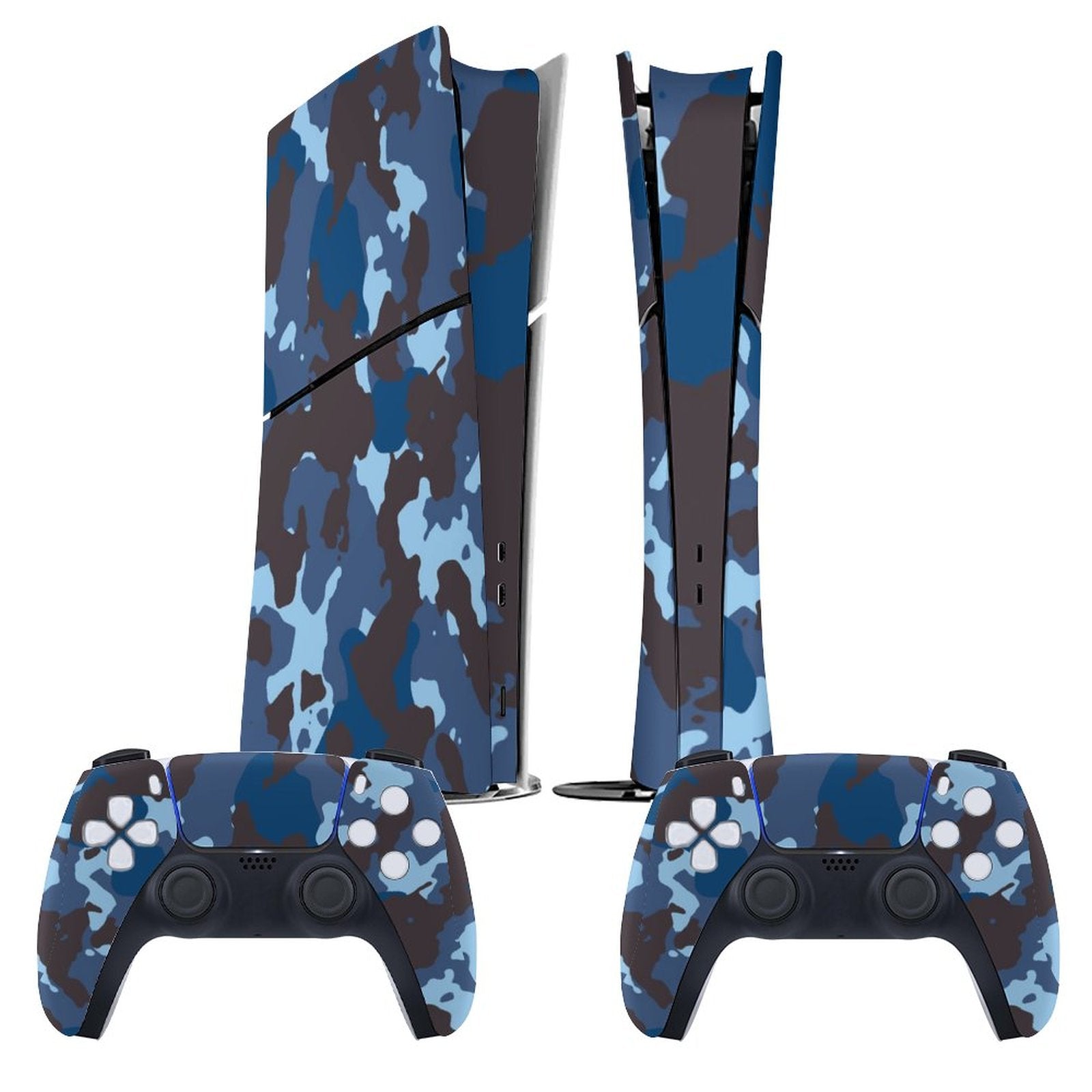 Gamer Wraps "Midnight Storm" Sticker Set for PS5 Slim Controller and Console (Digital Edition)