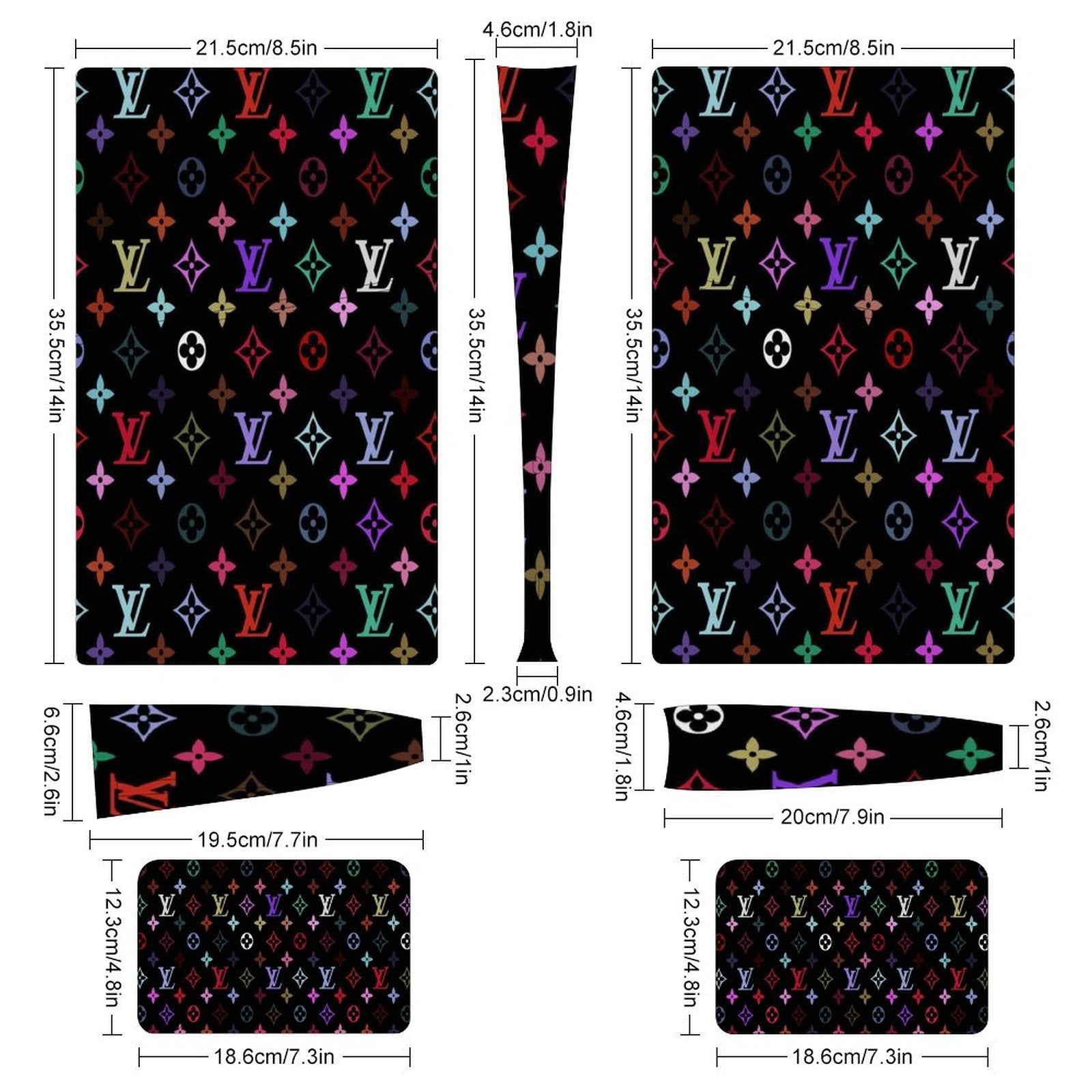Gamer Wraps "Lui V" Sticker Set for PS5 Slim Controller and Console (Digital Edition)