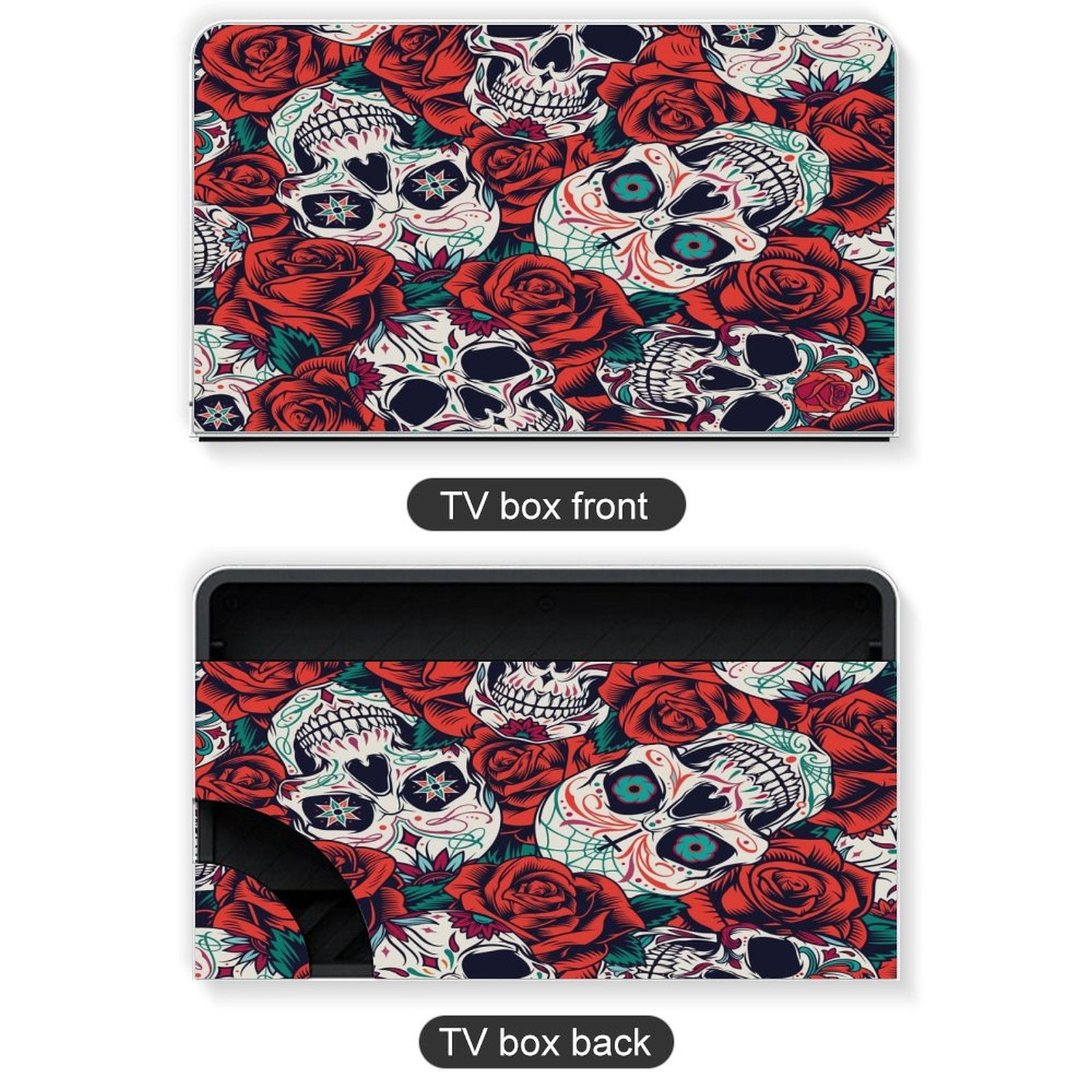 Gamer Wraps "Sugar Skull and Roses" Sticker Set for Nintendo Switch OLED Console, Controllers, and Dock