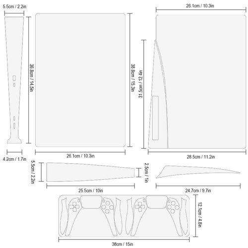 Create Your Own Custom Sticker Set for PS5 Controller and Console (Dis Version)