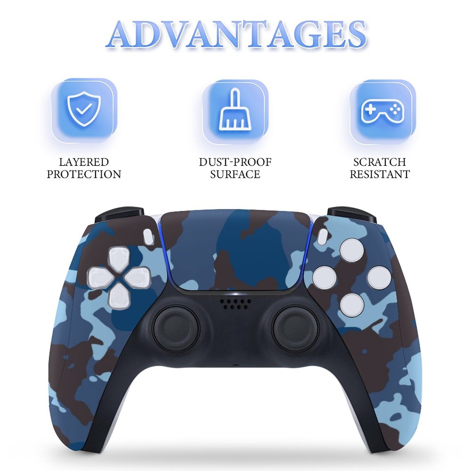 Gamer Wraps "Midnight Storm" Sticker Set for PS5 Slim Controller and Console (Digital Edition)