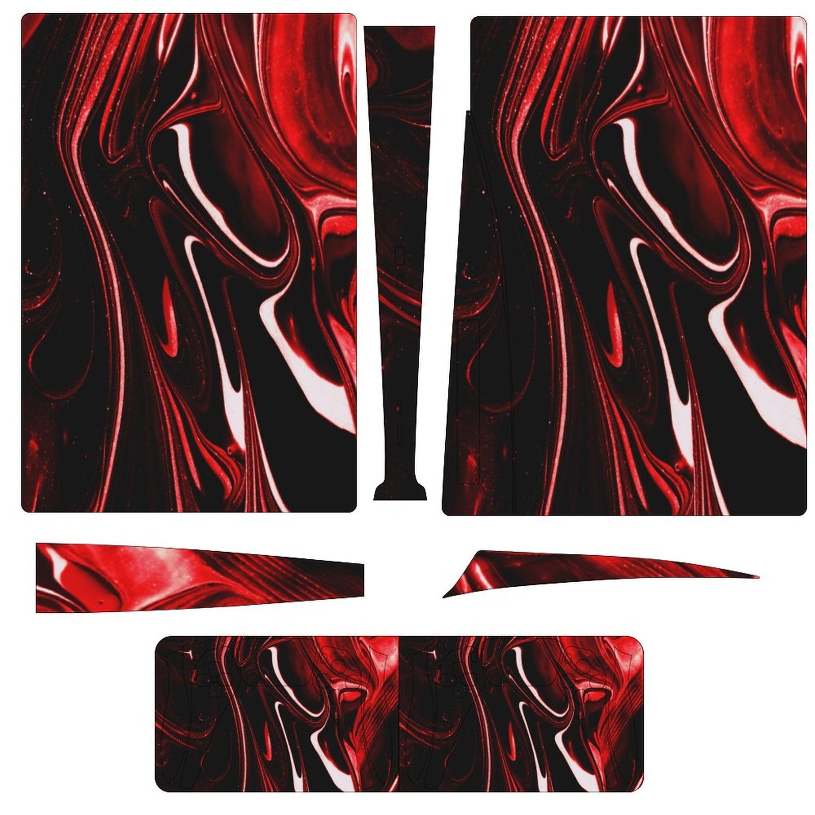 Gamer Wraps "Metallic Marble" Sticker Set for PS5 Controller and Console (Dis Version)
