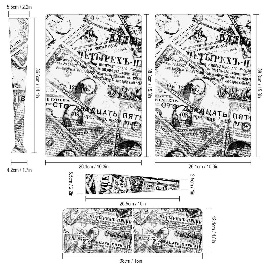 Gamer Wraps "Paper Chase" Sticker Set for PS5 Controller and Console (Digital Edition)