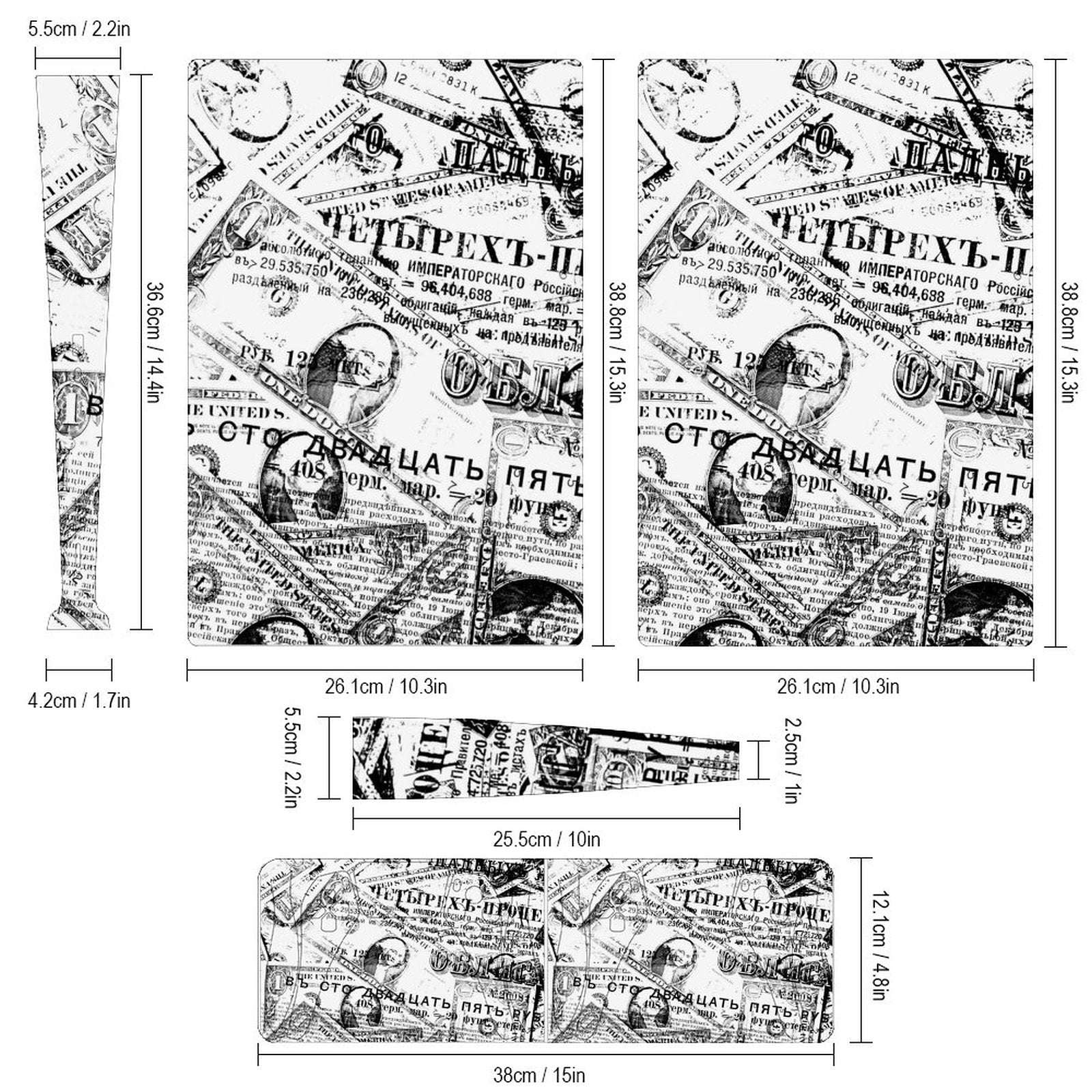 Gamer Wraps "Paper Chase" Sticker Set for PS5 Controller and Console (Digital Edition)