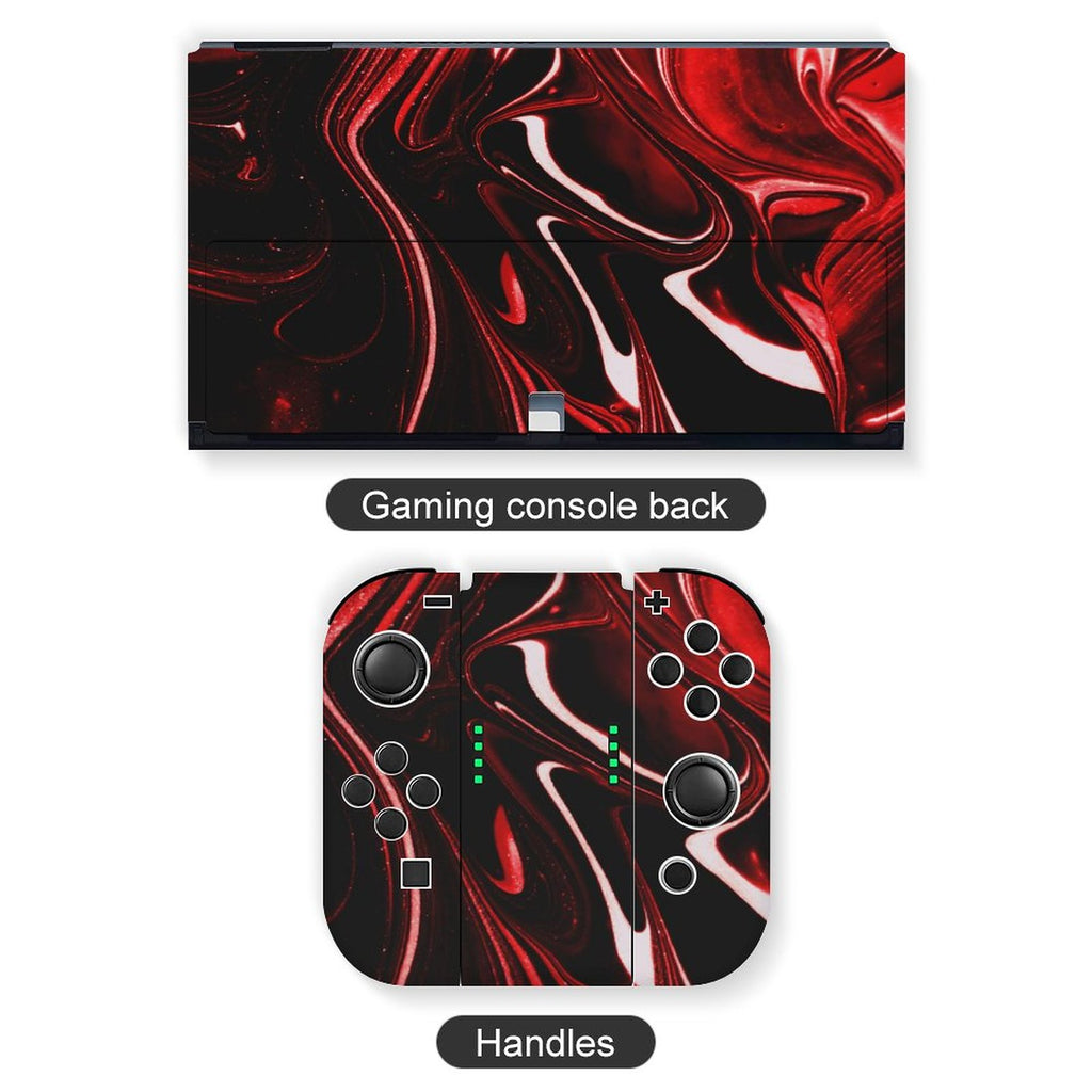 Gamer Wraps "Metallic Marble" Sticker Set for Nintendo Switch OLED Console, Controllers, and Dock