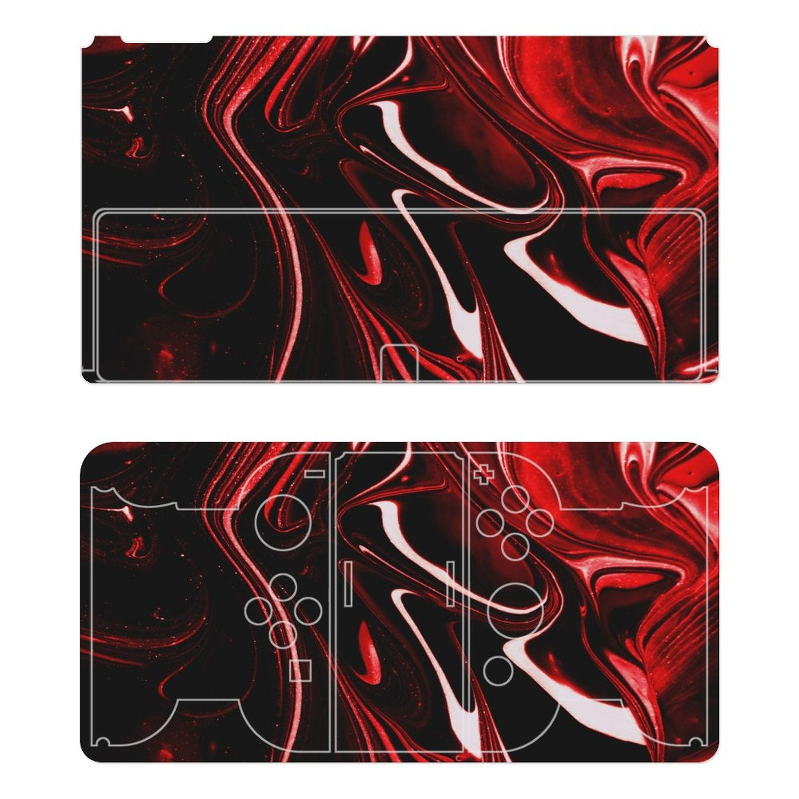 Gamer Wraps "Metallic Marble" Sticker Set for Nintendo Switch OLED Console, Controllers, and Dock